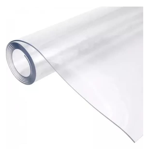 Plástico Transparente Super Grosso 90cm x 1,40mt Proteçao Mesa de Vidro ENVIADO ENROLADO
