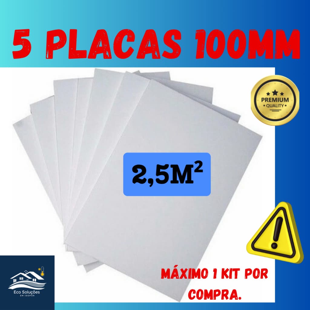 5 Placa de Isopor 100mm ( 10cm) Anti chamas - Nivelamento Piso