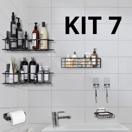 Suporte de Banheiro para Cosméticos Suporte Organizador Multiuso 1/3/7 PEÇAS KIT