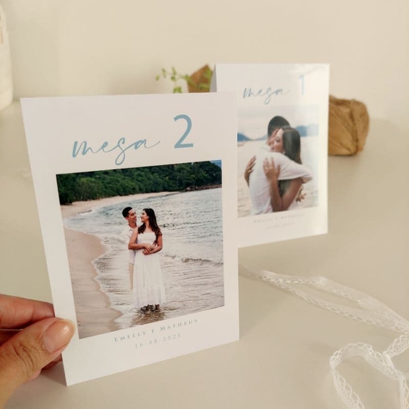 Numero de Mesa para casamento com foto