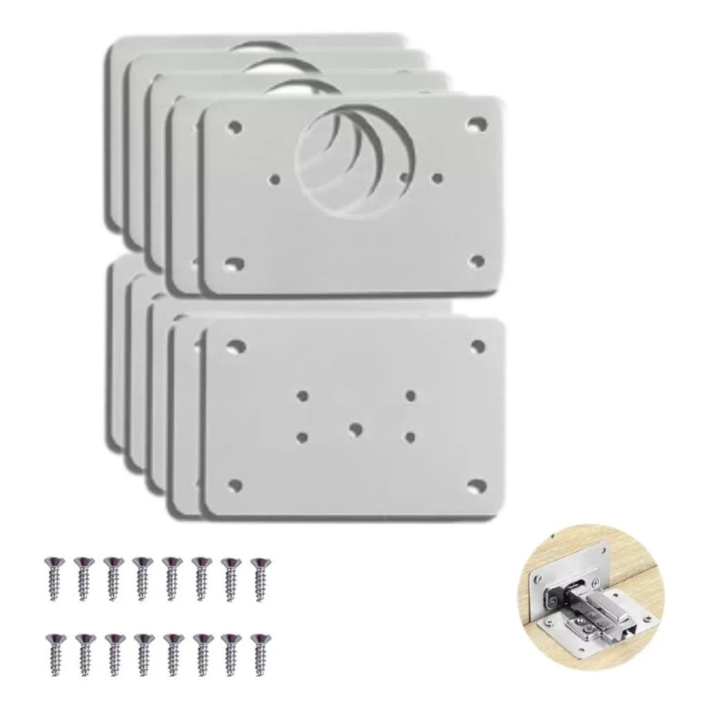 Placas Para Reparo De Porta Dobradiça (Caneco Diâmetro 35mm) Armário Mdf Pen Tech