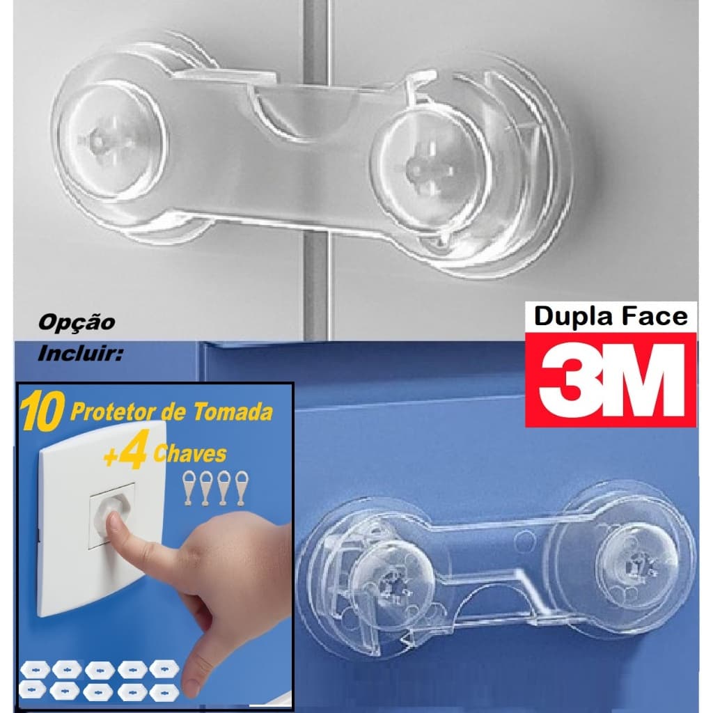 Kit 10 Travas Gaveta Porta Transparente