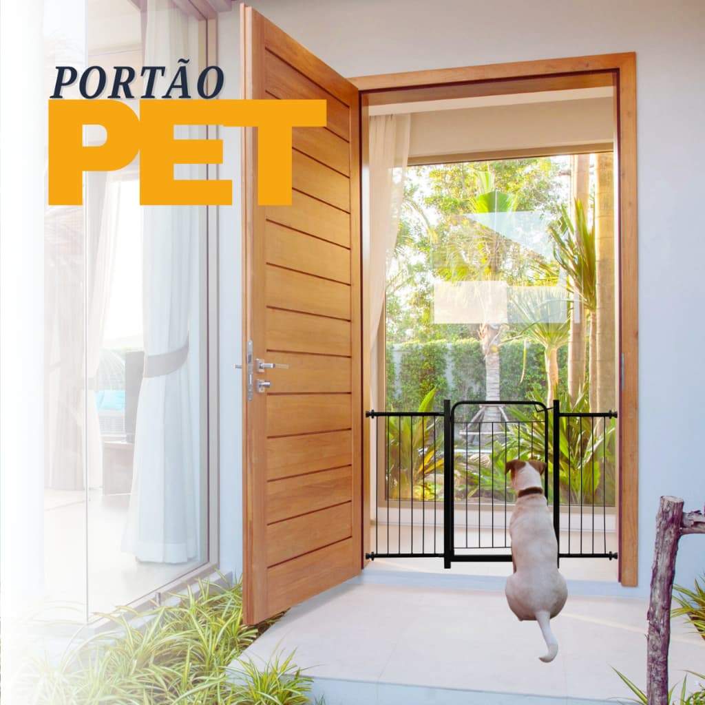 Portão Proteção P/ Pets, Crianças e Bebês em Grade Aramada com Extensores