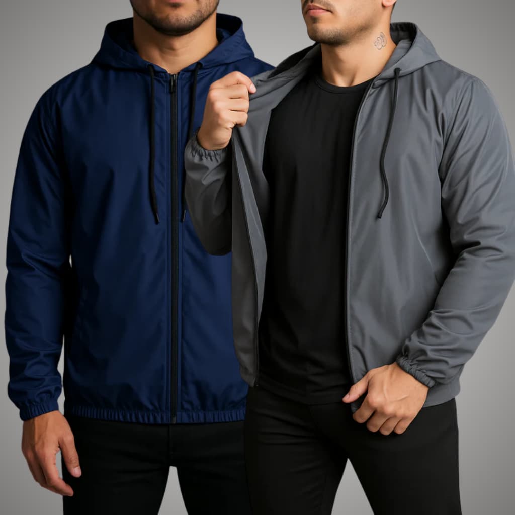 Kit 2 Jaqueta Corta Vento Masculina P ao G4 Impermeável Premium