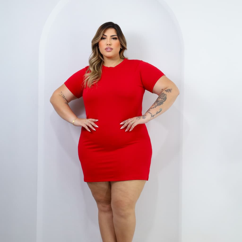 Camisola Plus Size Camisetão Liso Manga Curta Confortavel Feminino