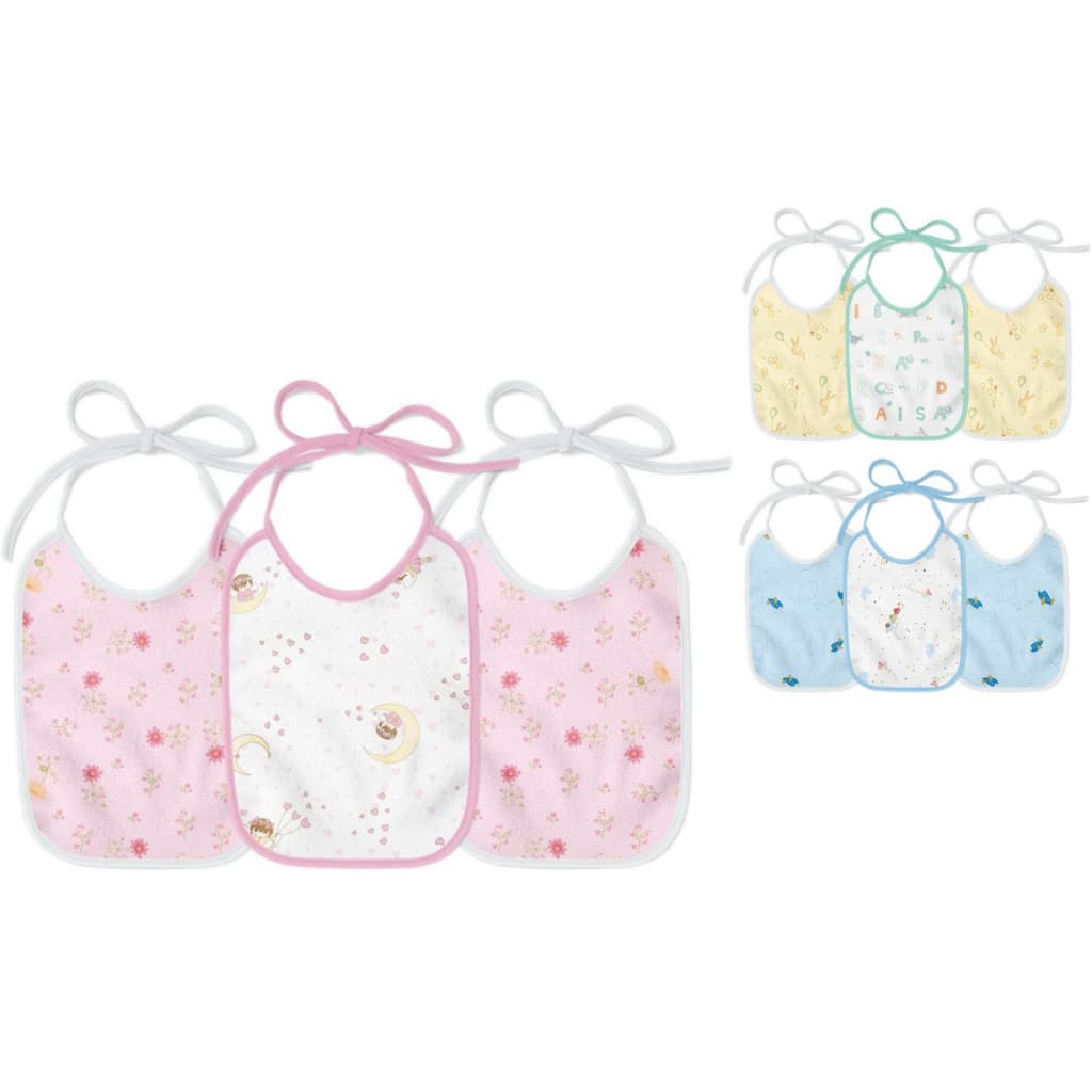 3 Und Babador Plastificado Bebe Impermeavel Karinho Infantil