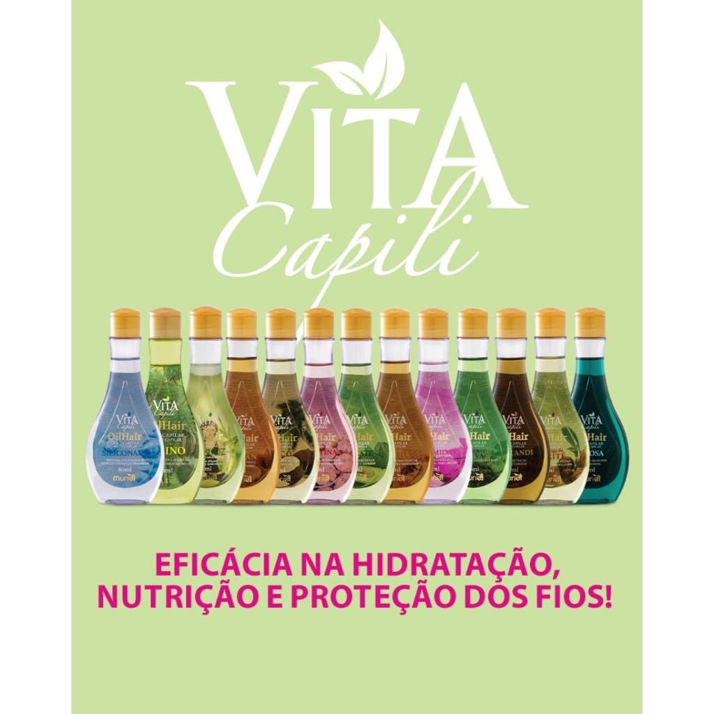 Kit Com 2 Óleo Capilar Vita Capili 80ml Muriel