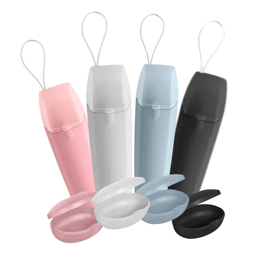 Kit Viagem Porta Escova E Saboneteira Kit Higiene Estojo Para Viagem 4 Cores OU