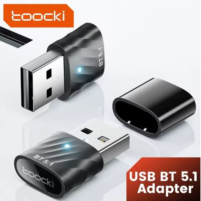Adaptador Bluetooth USB 5.1 Toocki Teclado, Fone de Ouvido, Mouse, Windows