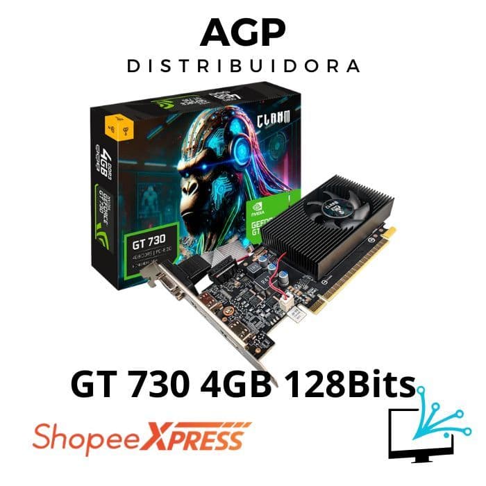 Placa De Vídeo Nvidia Geforce GT 730 – 4gb Ddr3 – 128bit – Hdmi / Hdmi / Vga