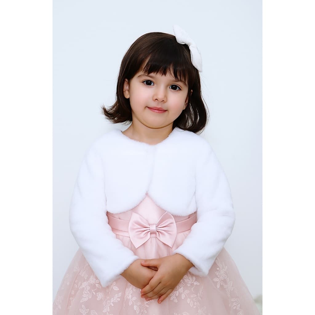 Bolero Pelinho Quentinho de Menina Casaco de Frio Inverno Festa Aniversário 1 ao 16 Anos