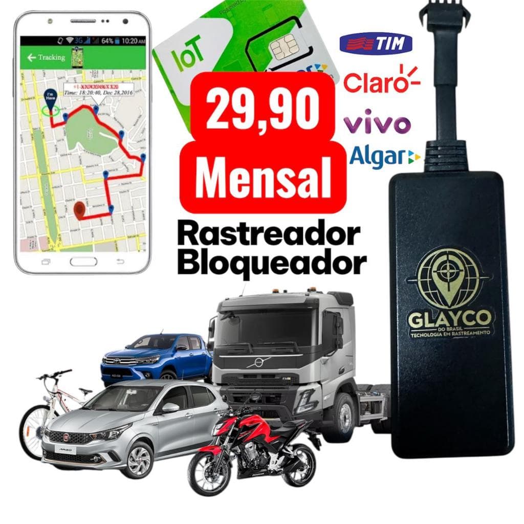 Rastreador GPS Para Carro Motocicleta 4G J16 + APP +chip