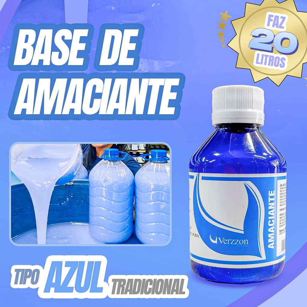 Base Amaciante concentrada Verzzon faz 20 litros perfumada tipo azul tradicional | FÁCIL DE FAZER!