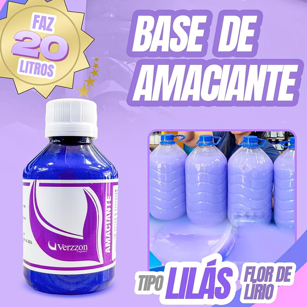 Base Amaciante concentrada Verzzon faz 20 litros perfumada tipo flor de lírio | FÁCIL DE FAZER!