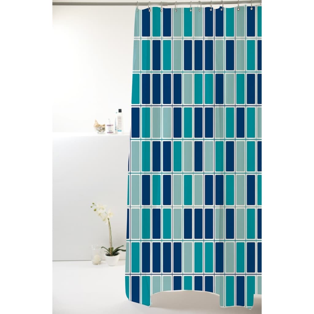 Cortina BOX PEVA 180cm x 160cm com ganchos Impermeável - Antimofo, cortina banheiro, resistente