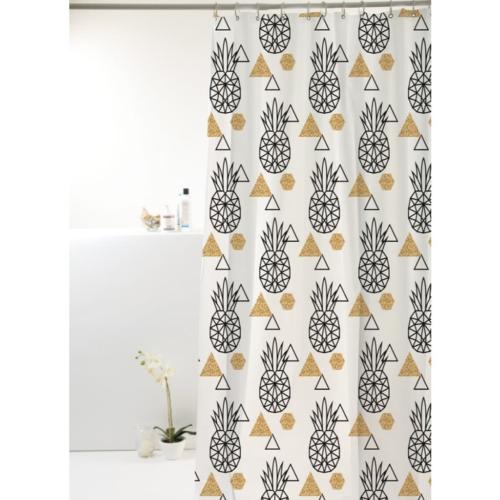 Cortina BOX PVC 198cm x 180cm com ganchos Impermeável - Antimofo, cortina banheiro, super resistente