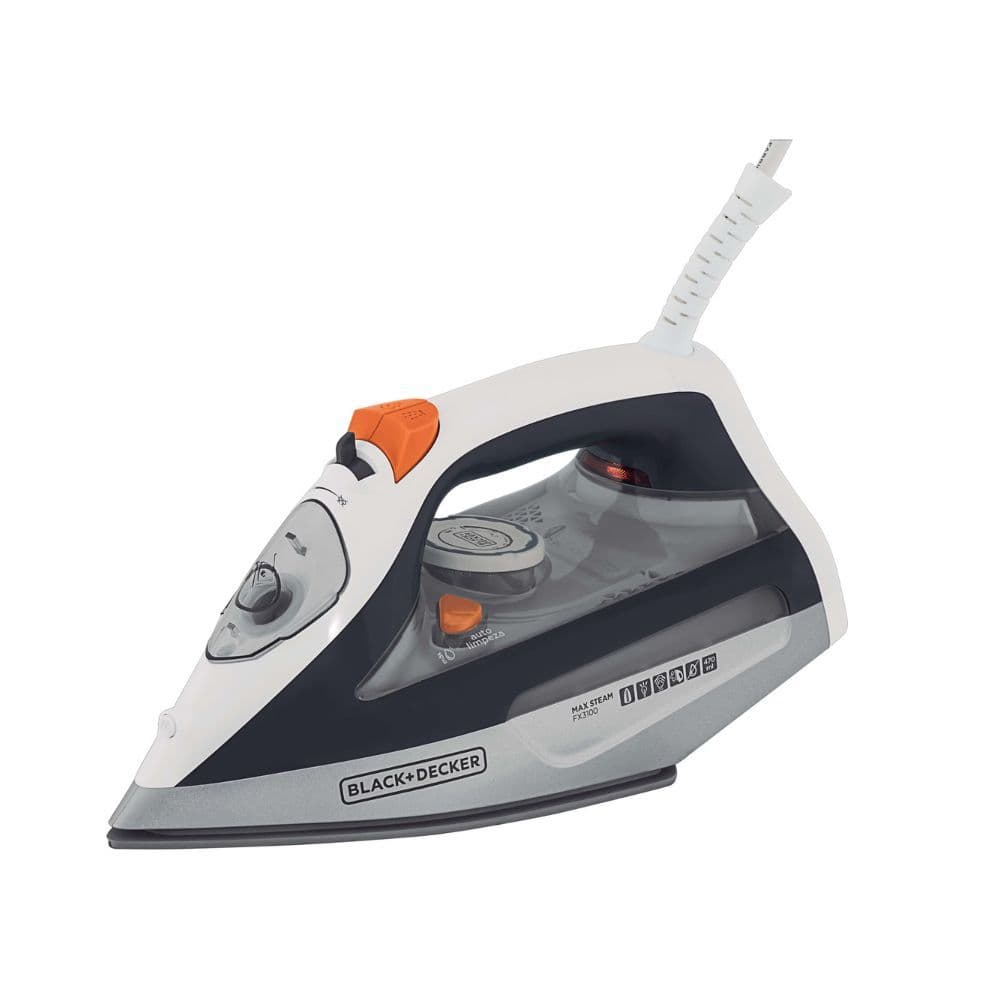 Ferro Passar Roupas Black+Decker Ceramic Gliss FX3100 Cinza Antigotejamento