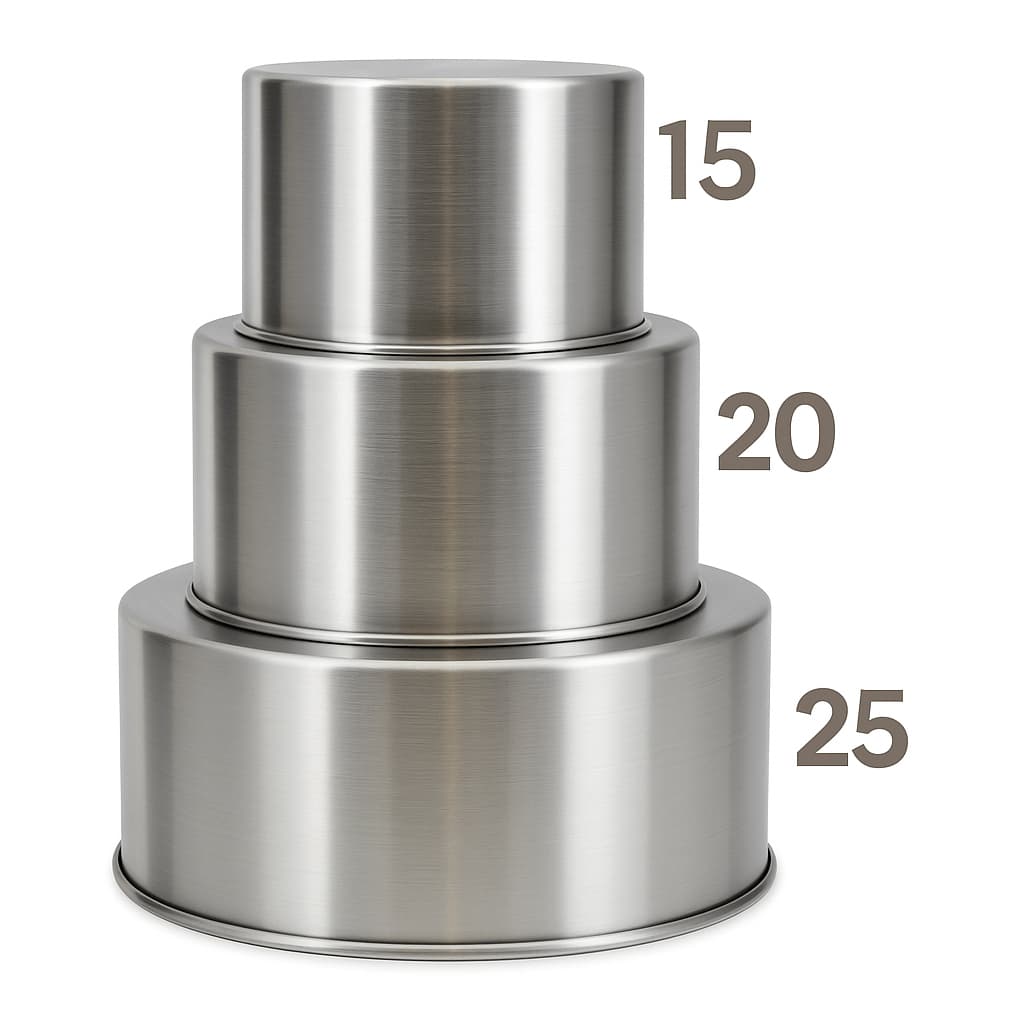 Forma Bolo assadeira redonda alta kit 3 peças  15, 20, e 25 e suas variações