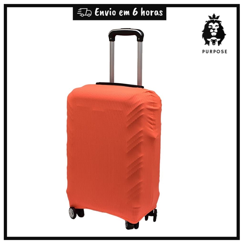 Capa Protetora Para Mala De Viagem Tecido Canelado Cores Promoção