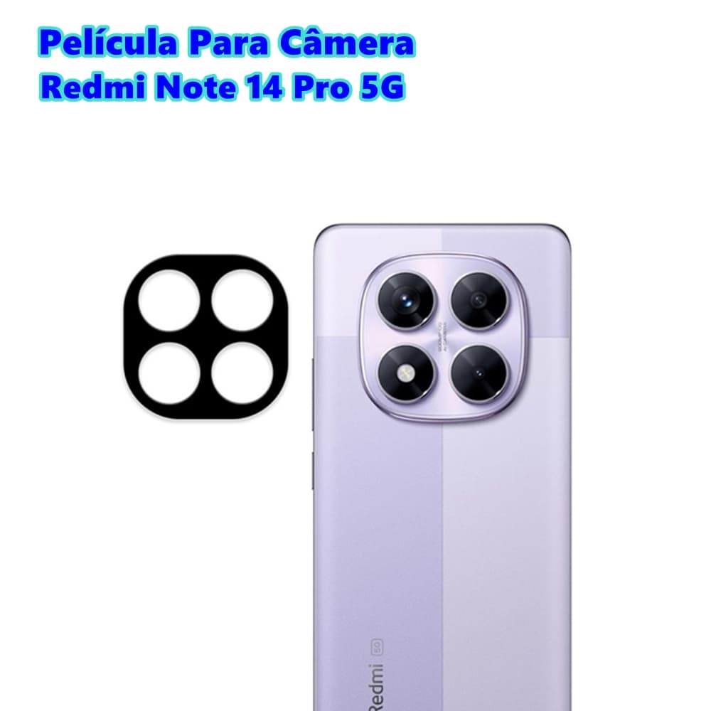 Película 3D Redmi Note 14 Pro 5G Para Câmera Protetora De Lente Celular Xiaomi