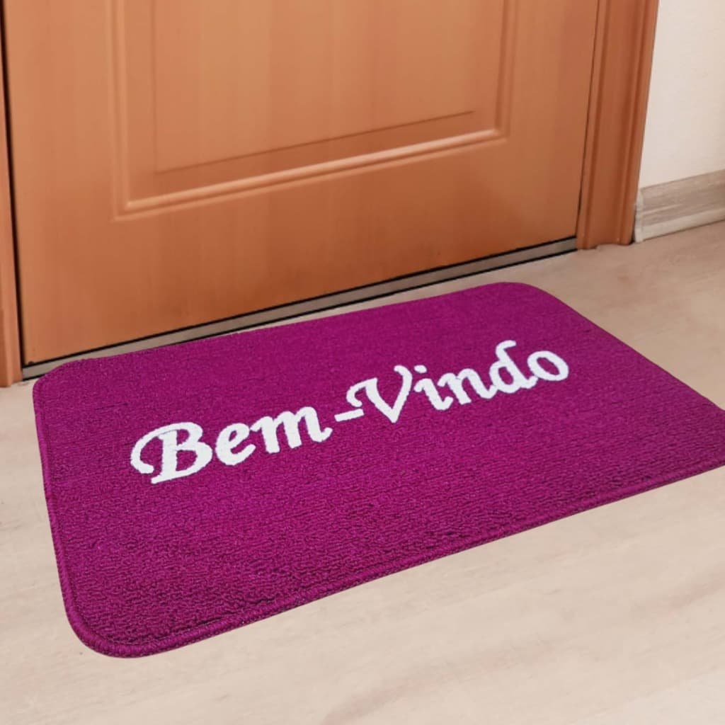 Tapete Porta Bem Vindo 40x60 Base Antiderrapante Ideal Entrada Casa Apartamento Prático