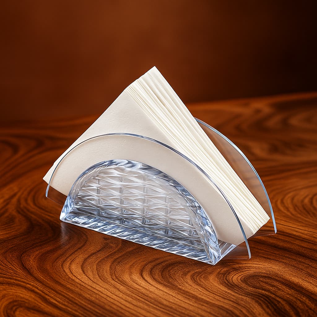 Porta Guardanapos Suporte Papel de Mesa em Acrílico