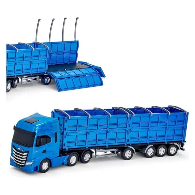Caminhão Infantil Miniatura Iveco S-Way Carreta Graneleiro Usual Brinquedos