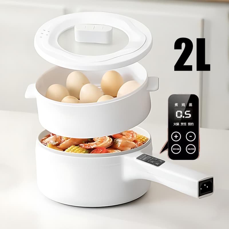 Mini MultiCooker Panela Elétrica Antiaderente de camada dupla com vaporizador 110V M10