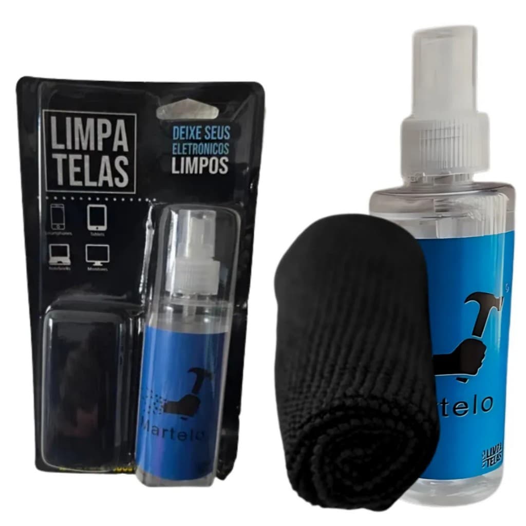 Kit Limpa Tela TV Celular 150ml +Pano Microfibra