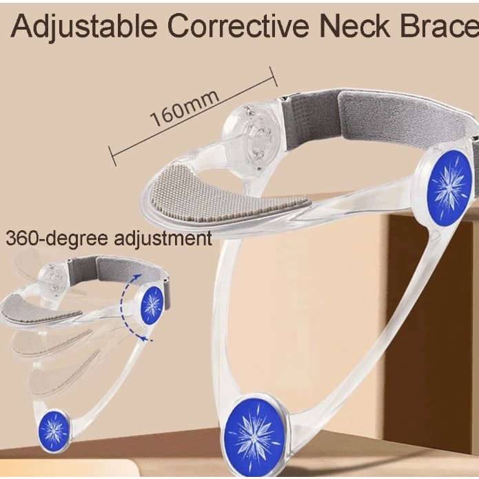 DIGIFOUNDER Dispositivo De Tração Cervical Ajustável Corretor De Postura Colar Suporte Para Pescoço