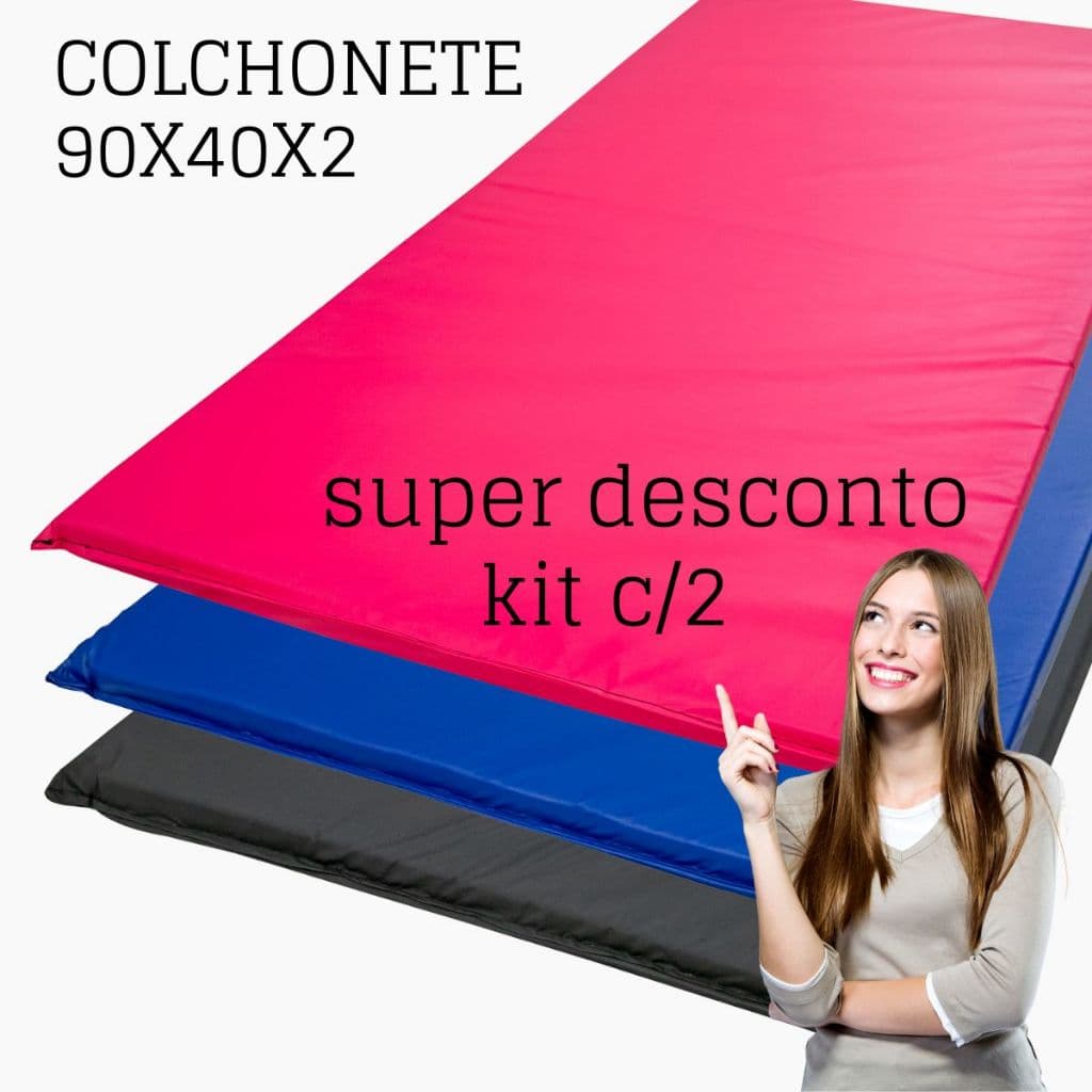 colchonete 100x60x3/ 90x40x3 / 90x40x2- exercícios físicos, ginástica, academia,yoga/unid e kit.
