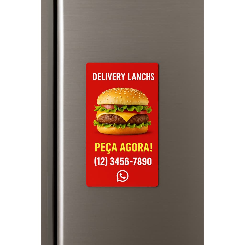 1.000 Ímãs de Geladeira Personalizados 5x9 cm Brinde Comércio Varejo Manta Total Arte Grátis Inclusa