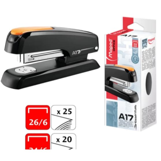 GRAMPEADOR A17 MAPED METAL OFFICE ESCRITÓRIO TAMANHO MÉDIO 26/6 e 24/6 AZUL