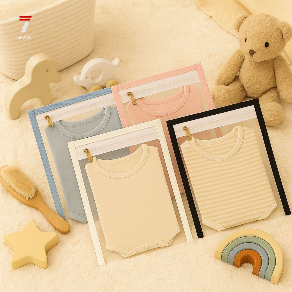 Kit 5 10 15 Saquinhos Maternidade Multiuso Com Zíper Envelope Impermeável Organizador Nécessaire