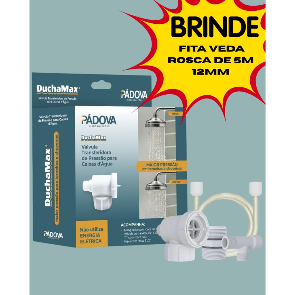 VÁLVULA TRANSFERIDORA ALTERNADORA MAIOR e MAIS PRESSÃO PARA CAIXA DÁGUA TUCHÃO Duchão TORNEIRA CASA CHUVEIRO  C/BRINDE