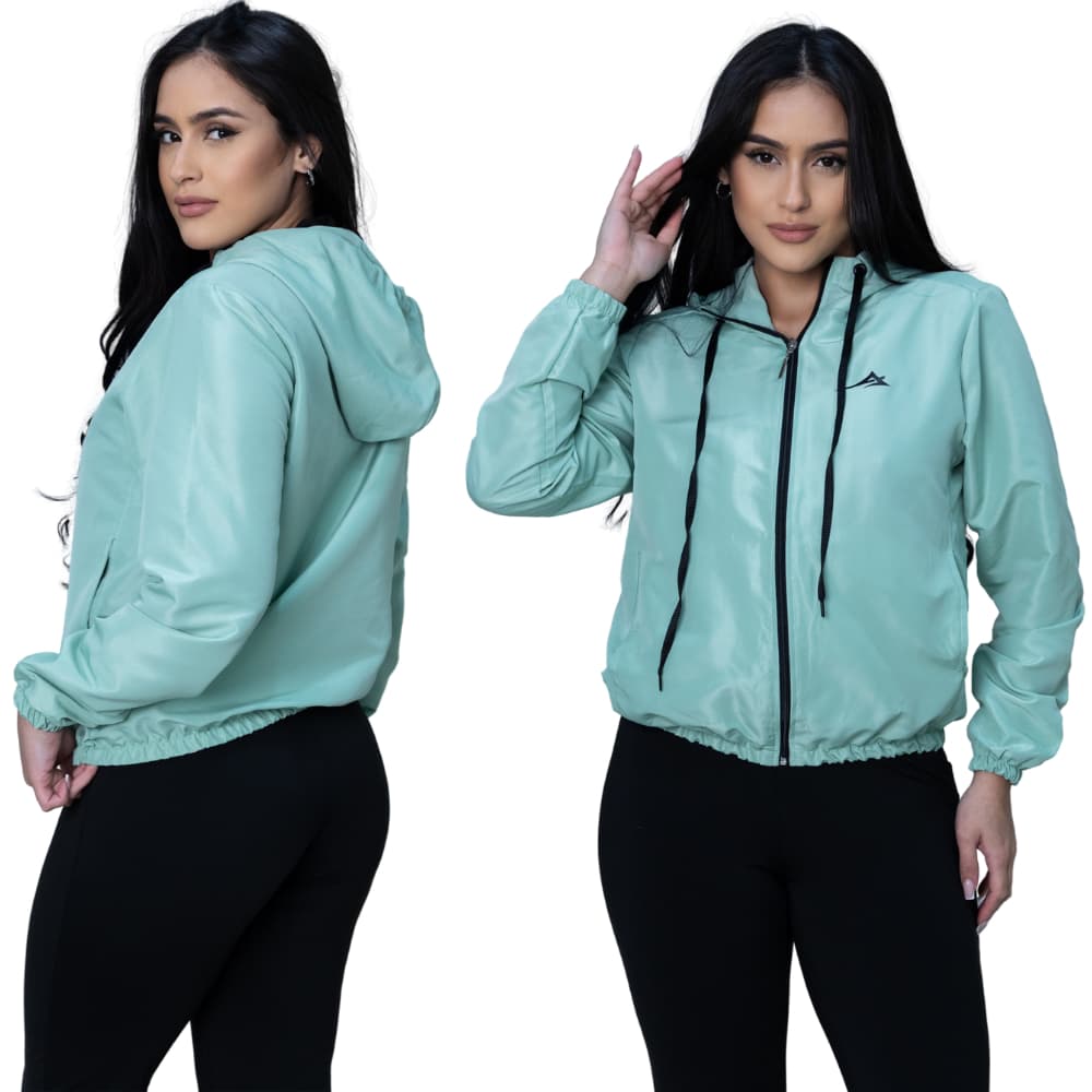 Jaqueta Corta Vento Feminino com Log A Leve é Confortavel.