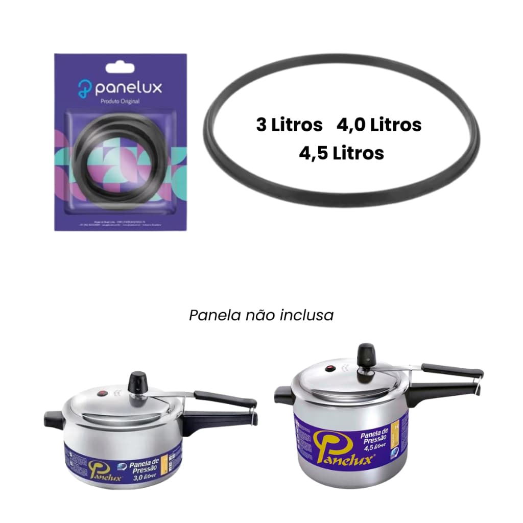 Borracha Panela Pressão SILICONE 3,0L 4,0L 4,5L PANELUX