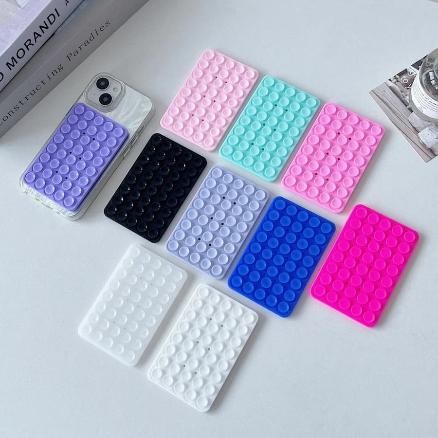 Suporte De Silicone Com Ventosa Dupla Face Para Uso Reutilizável