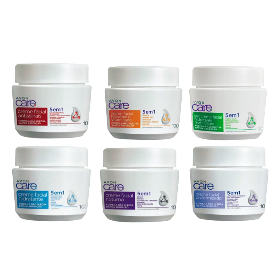 Creme Facial Antissinais Avon Care 5 em 1 - 100g