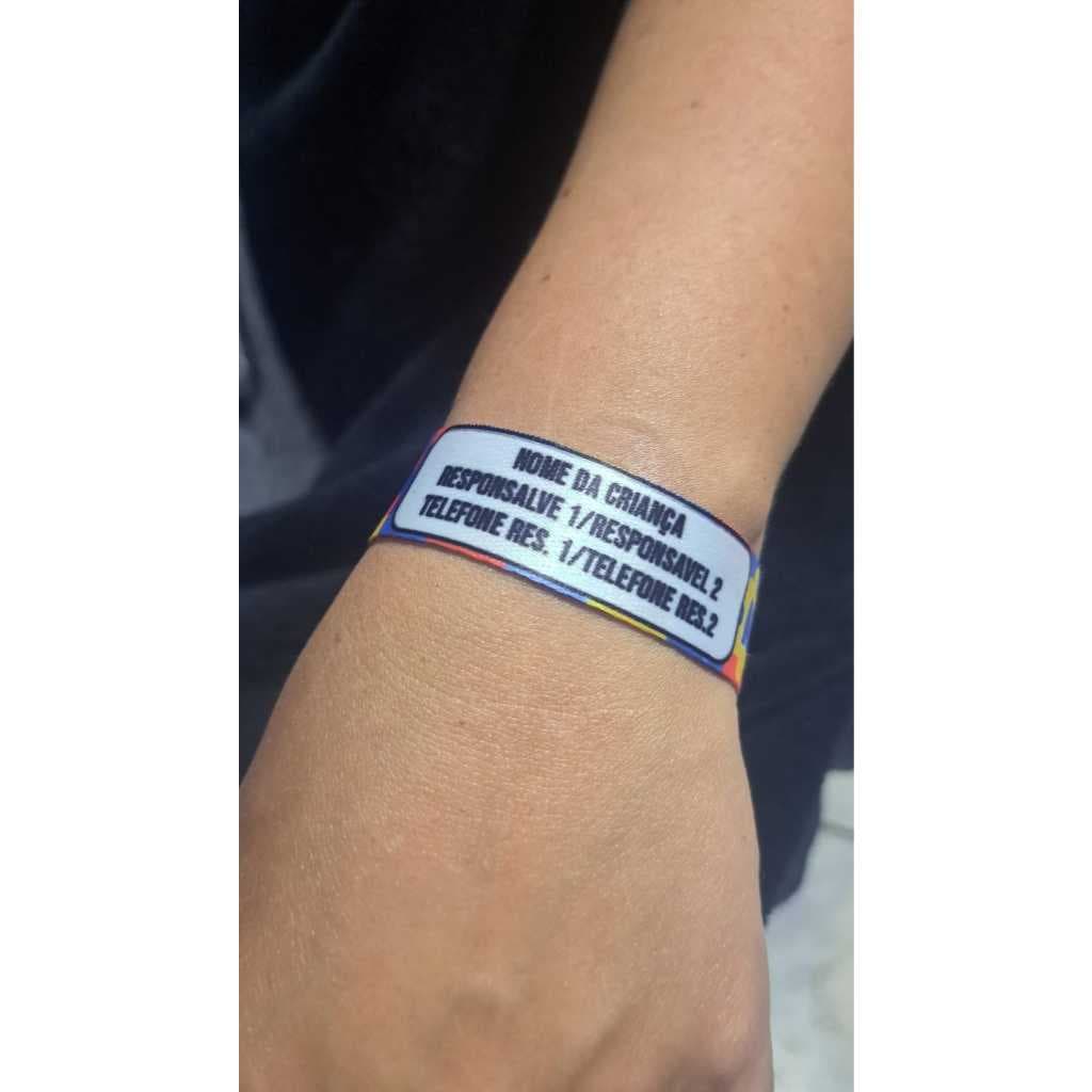 Pulseira de Identificação Infantil – Autismo | Deficiencias Ocultas | Desenhos - 15 ou 18cm de comprimento, 20mm