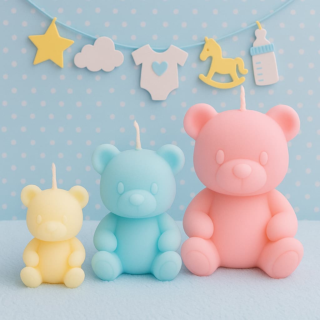 MOLDE DE SILICONE VELA E SABONETE URSINHO FELPUDO NOVO