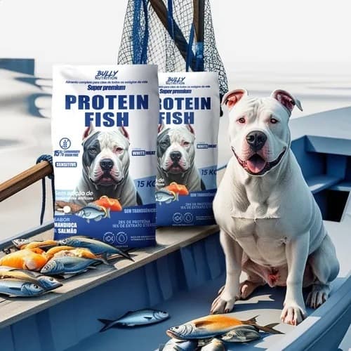 Ração Bully Nutrition Protein Fish 15kg - Super Premium para Cães Adultos