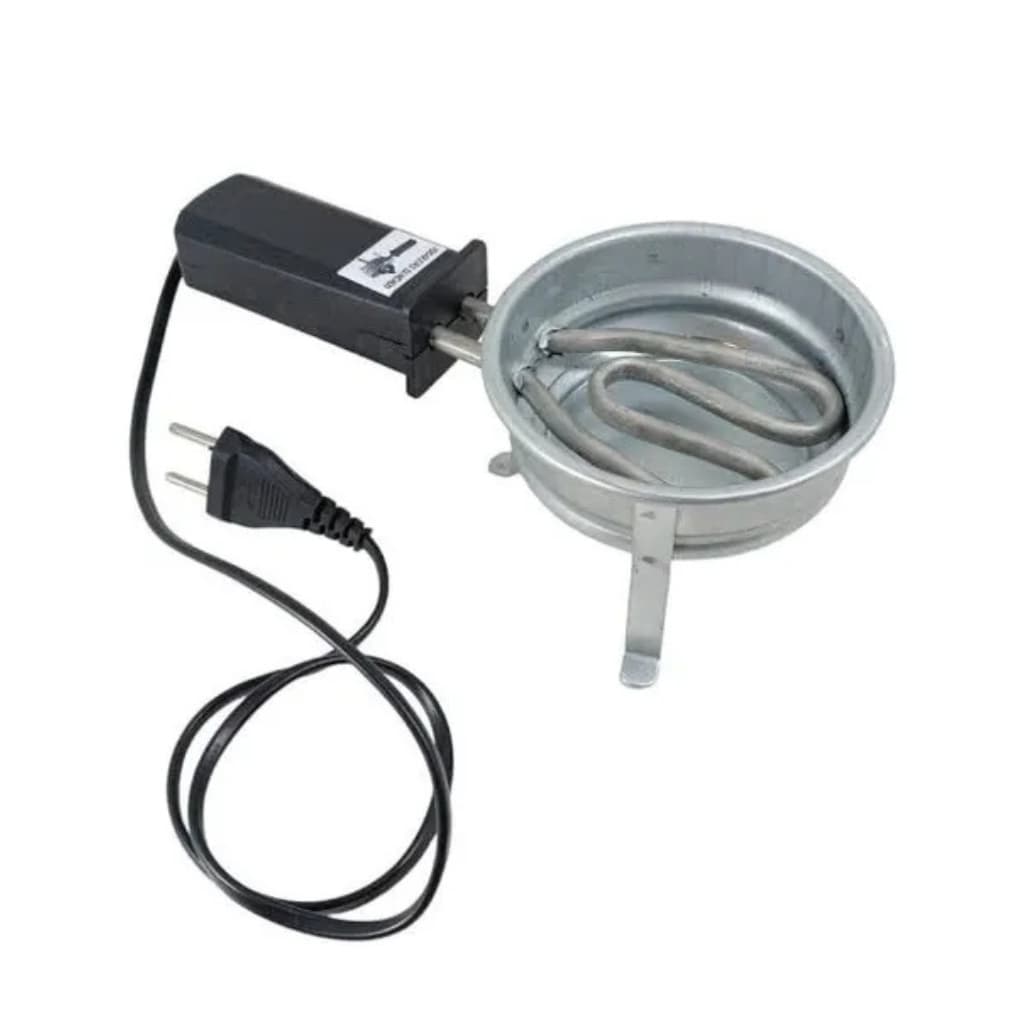 Fogareiro Blindado Eletrico 110 e 220v Forninho Carvão rapido esquenta comida lanche acendedor