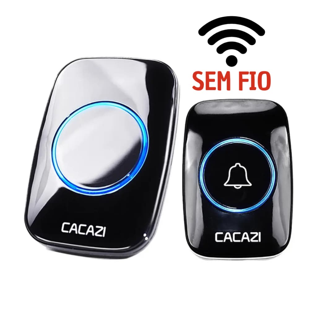 Campainha Sem Fio Com 300 Metros de Alcance SOS Idoso a Prova D'agua CACAZI Vários Modelos Wireless