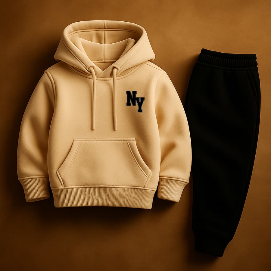 Conjunto Moletom Infantil NewYor LaConcept Algodão Flanelado Premium Com Capuz