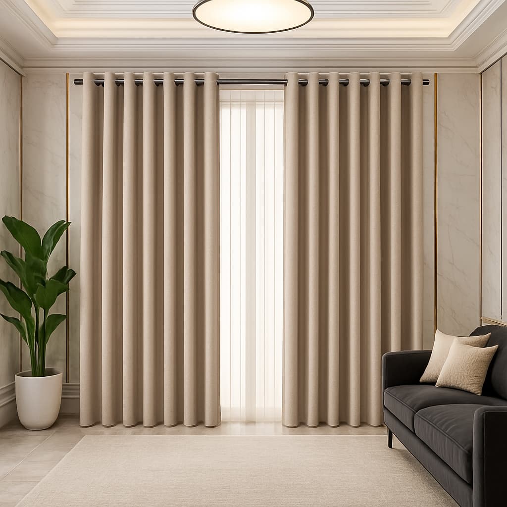 Cortina Roma Delicada 3,00 x 2,20 Para Escritório Sala Quarto Cozinha