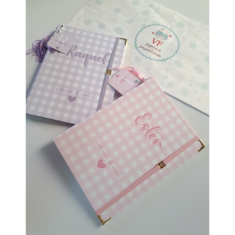 Capa para caderneta de vacinação personalizada, 16x22cm.