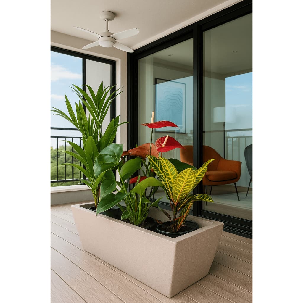 Jardineira para Plantas 84x27 (REF 60)  Floreira Grande em Polietileno Interior e Exterior Decoração Luxo Elegante