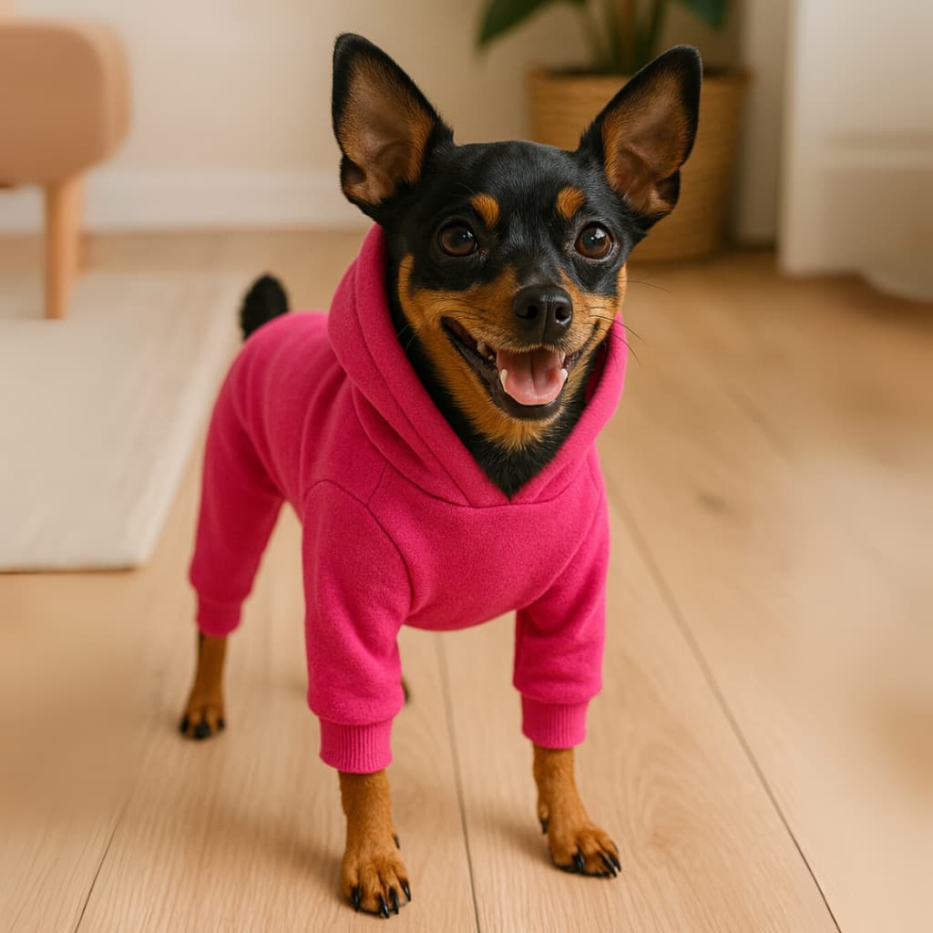 Roupinha Soft Macacão com Capuz Inverno para Cachorro Pet Pequeno-Grande Porte Confortável Para Frio