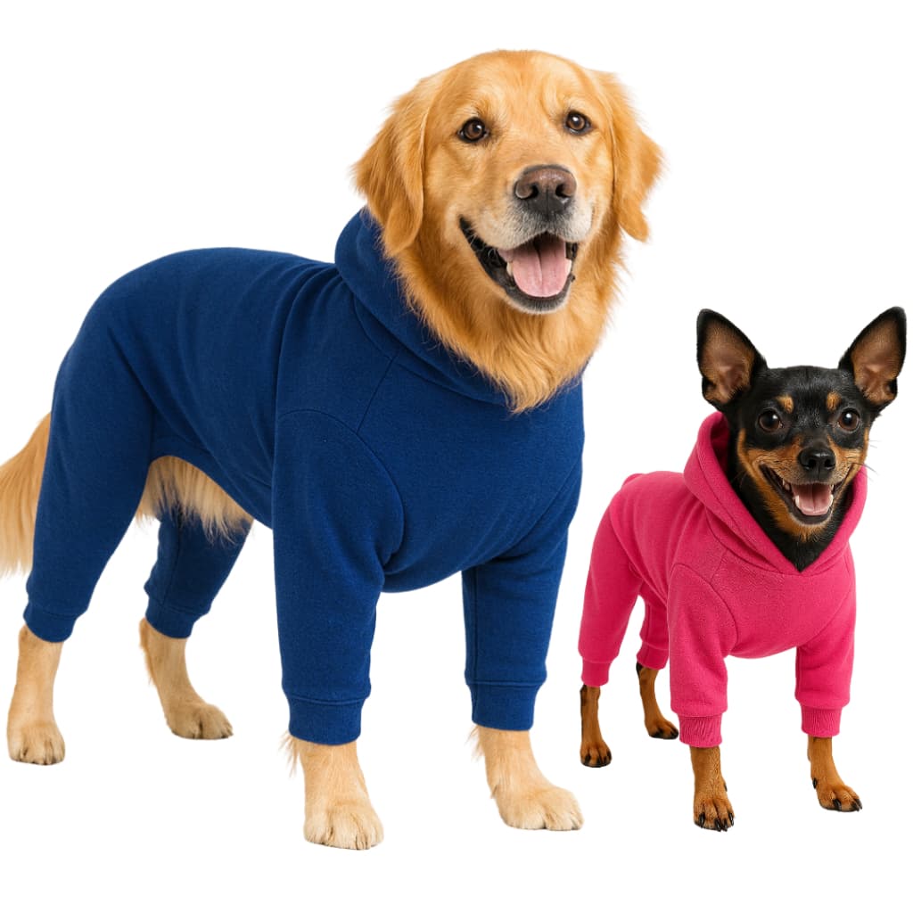 Roupa de Inverno com Capuz para Cachorro Pet Quente Soft Frio Pequeno-Grande ShihTzu Golden Chihuahua Pinscher